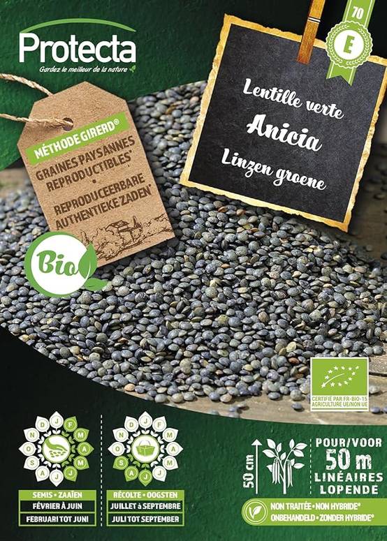 Protecta - Semence Lentille Verte Anicia BIO