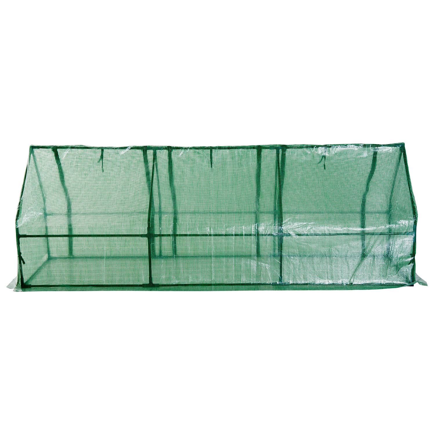 Mini serre tunnel acier PE pour tomates protection gelée 270x90cm Vert - ComfortXL Outdoor Living - Image 9