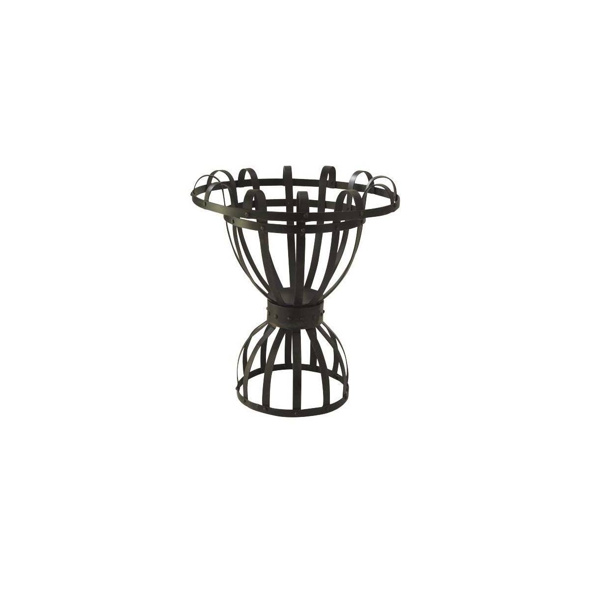 Aubry Gaspard - Vase en métal noir ajouré - Image 1