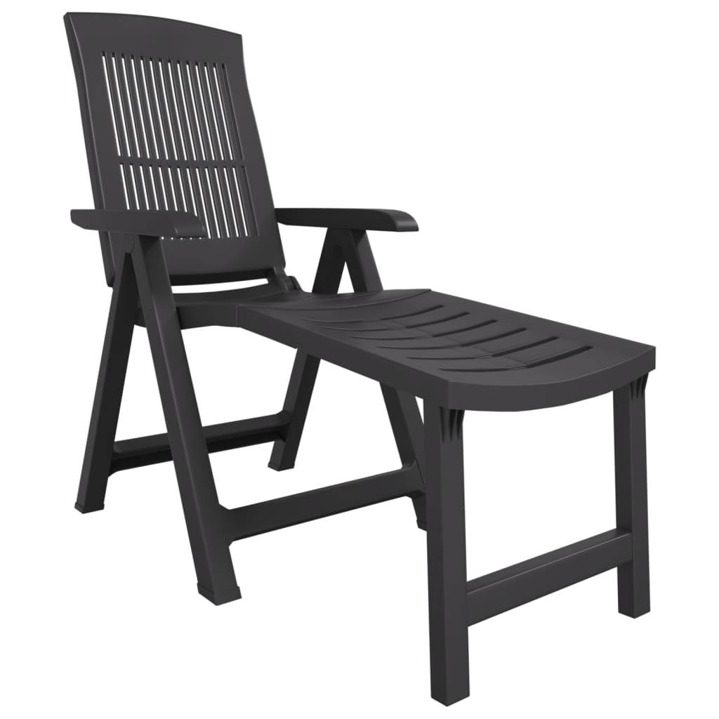 Bain de soleil - Transat - Chaise longue anthracite plastique - MEUBLE PRO - Image 1