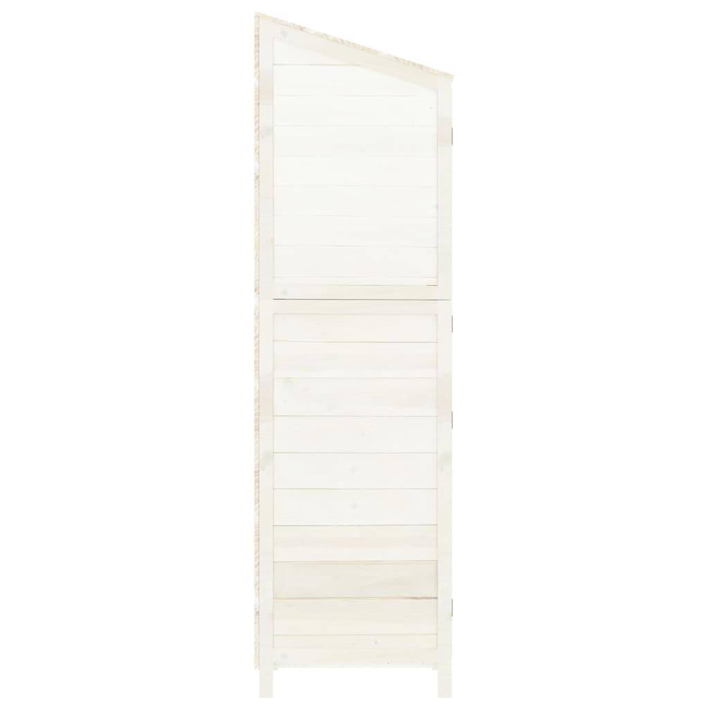 PANGIVO - Remise de jardin en bois massif de sapin - 102x52x174,5 cm - Blanc - Surface au sol 0,53m² - PANGIVO - Image 7