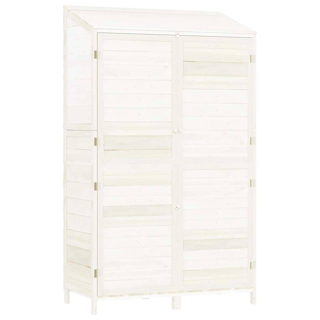 PANGIVO - Remise de jardin en bois massif de sapin - 102x52x174,5 cm - Blanc - Surface au sol 0,53m² - PANGIVO - Image 1