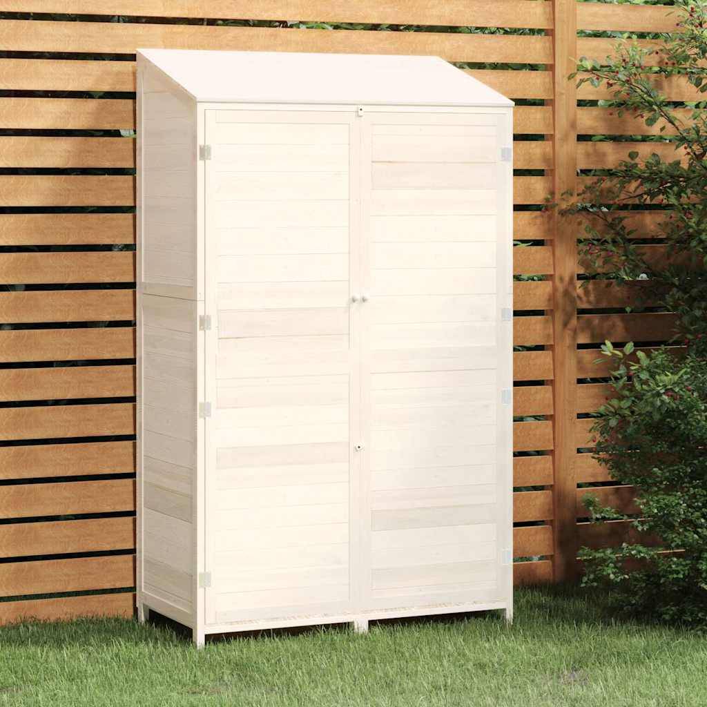 PANGIVO - Remise de jardin en bois massif de sapin - 102x52x174,5 cm - Blanc - Surface au sol 0,53m² - PANGIVO - Image 2