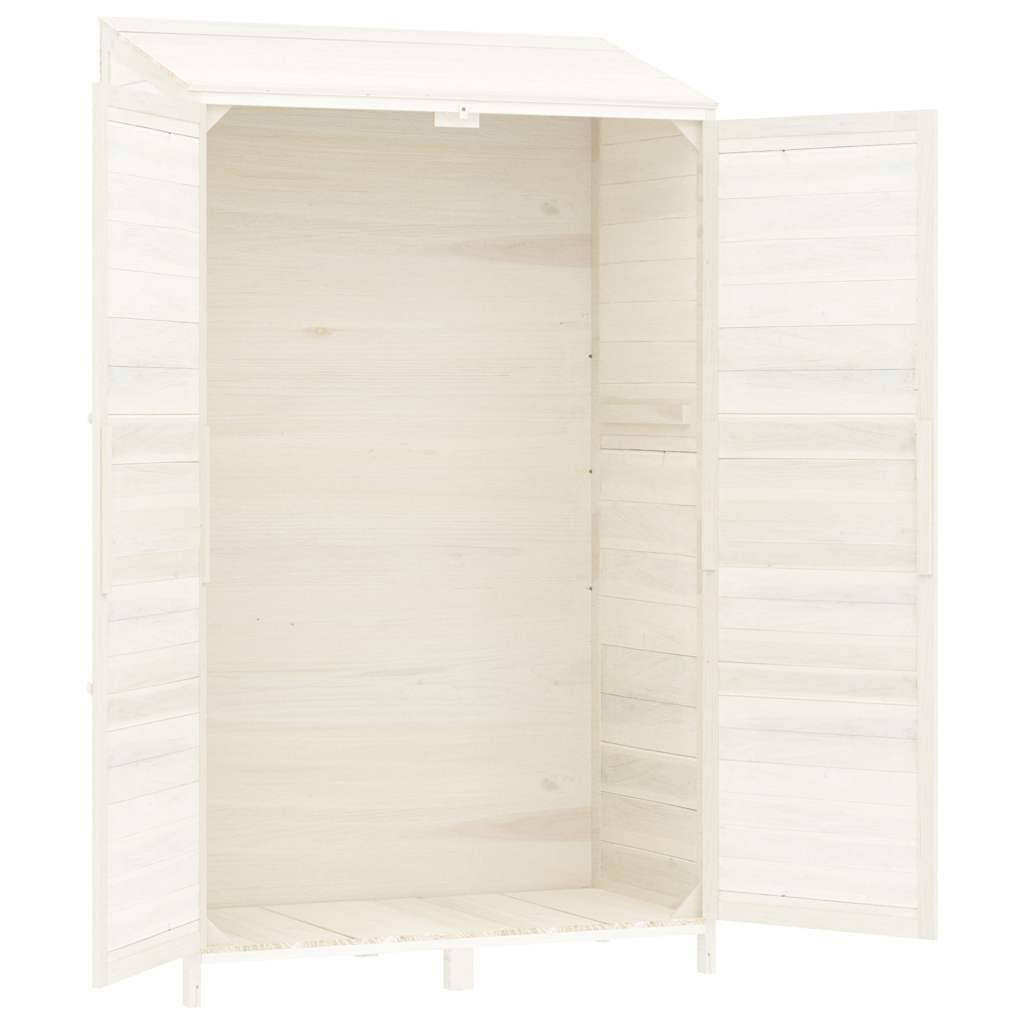 PANGIVO - Remise de jardin en bois massif de sapin - 102x52x174,5 cm - Blanc - Surface au sol 0,53m² - PANGIVO - Image 5