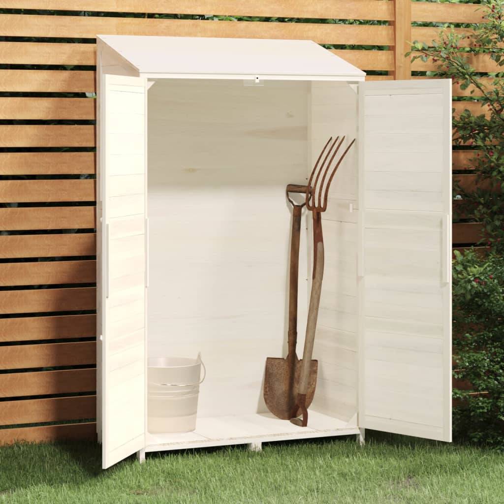 PANGIVO - Remise de jardin en bois massif de sapin - 102x52x174,5 cm - Blanc - Surface au sol 0,53m² - PANGIVO - Image 3