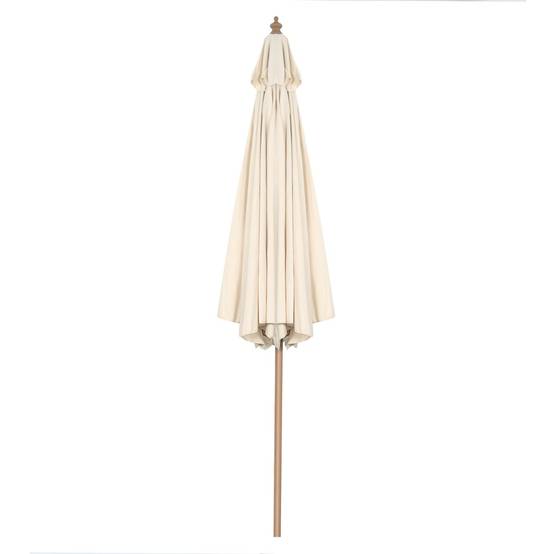 Parasol Inclinable Ø3m Toile Polyester Imperméable avec Cordon de Serrage 8 Baleines Ventilation pour Jardin Cour Café Beige MAISON CHIC - Image 8