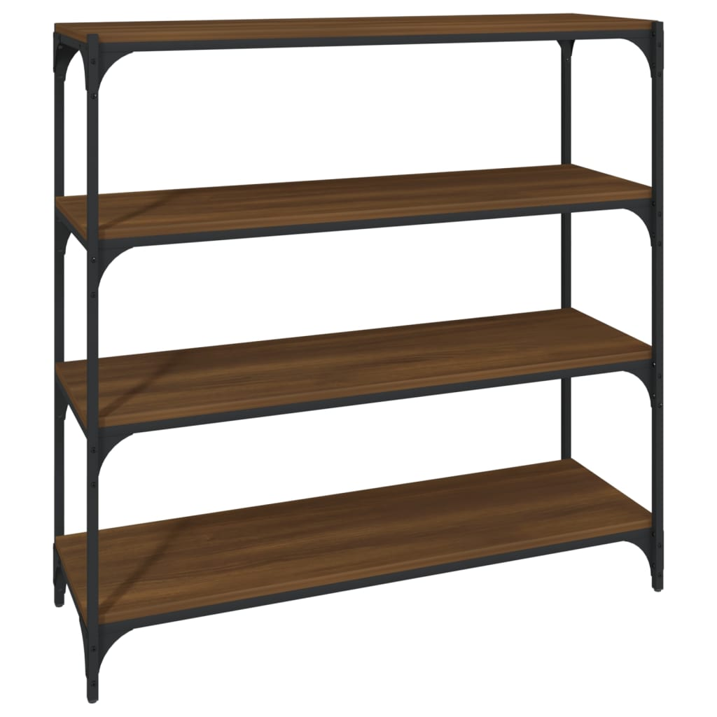 Vidaxl - Bibliothèque Chêne brun 100x33x100cm Bois d'ingénierie et acier - vidaXL - Image 1