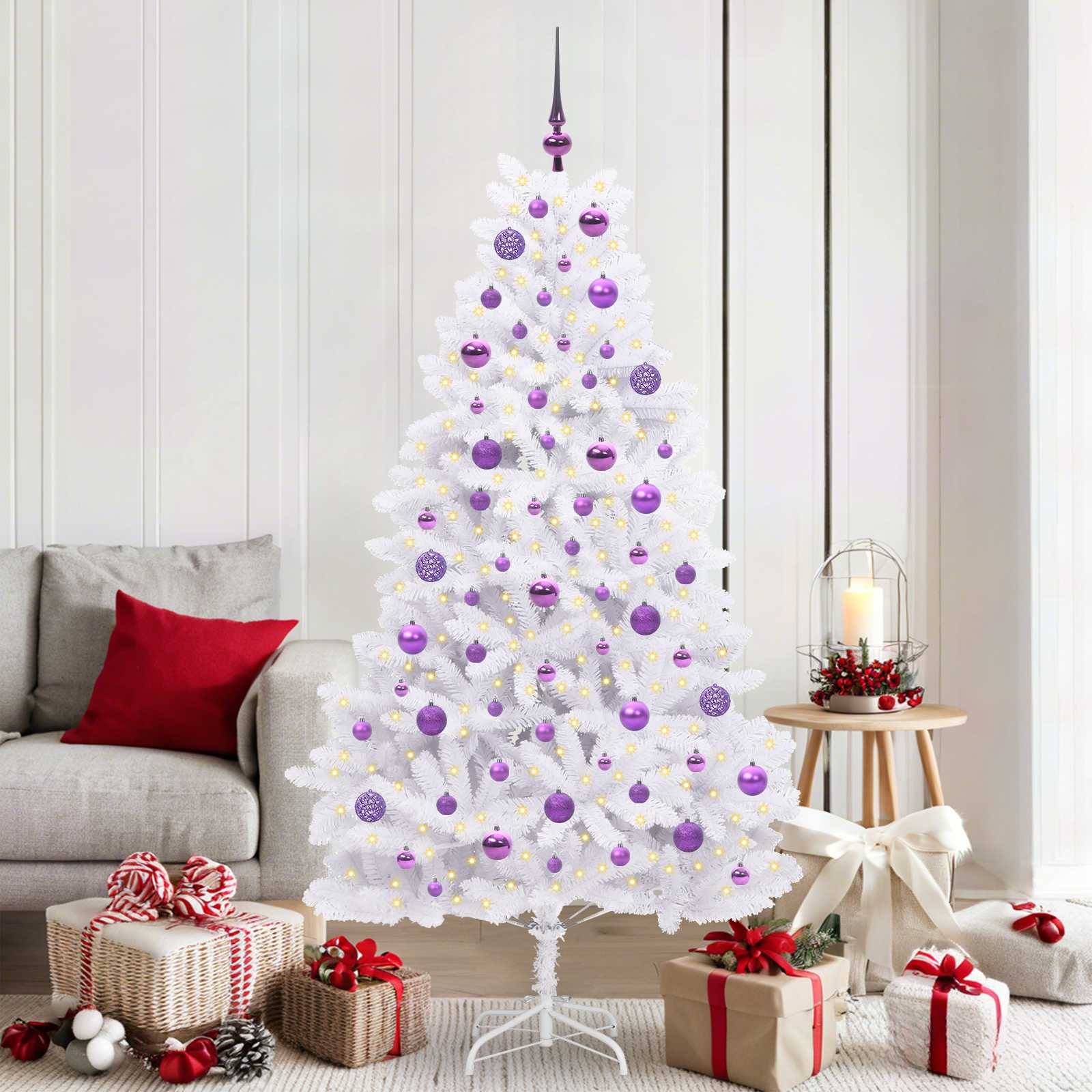 Vidaxl - Sapin de Noël Artificiel à Branches Articulées Blanc 180 cm vidaXL 3426600 - Image 1