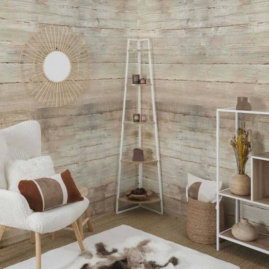 The Home Deco Factory - Etagère d'angle 5 niveaux en bois et métal - Image 2