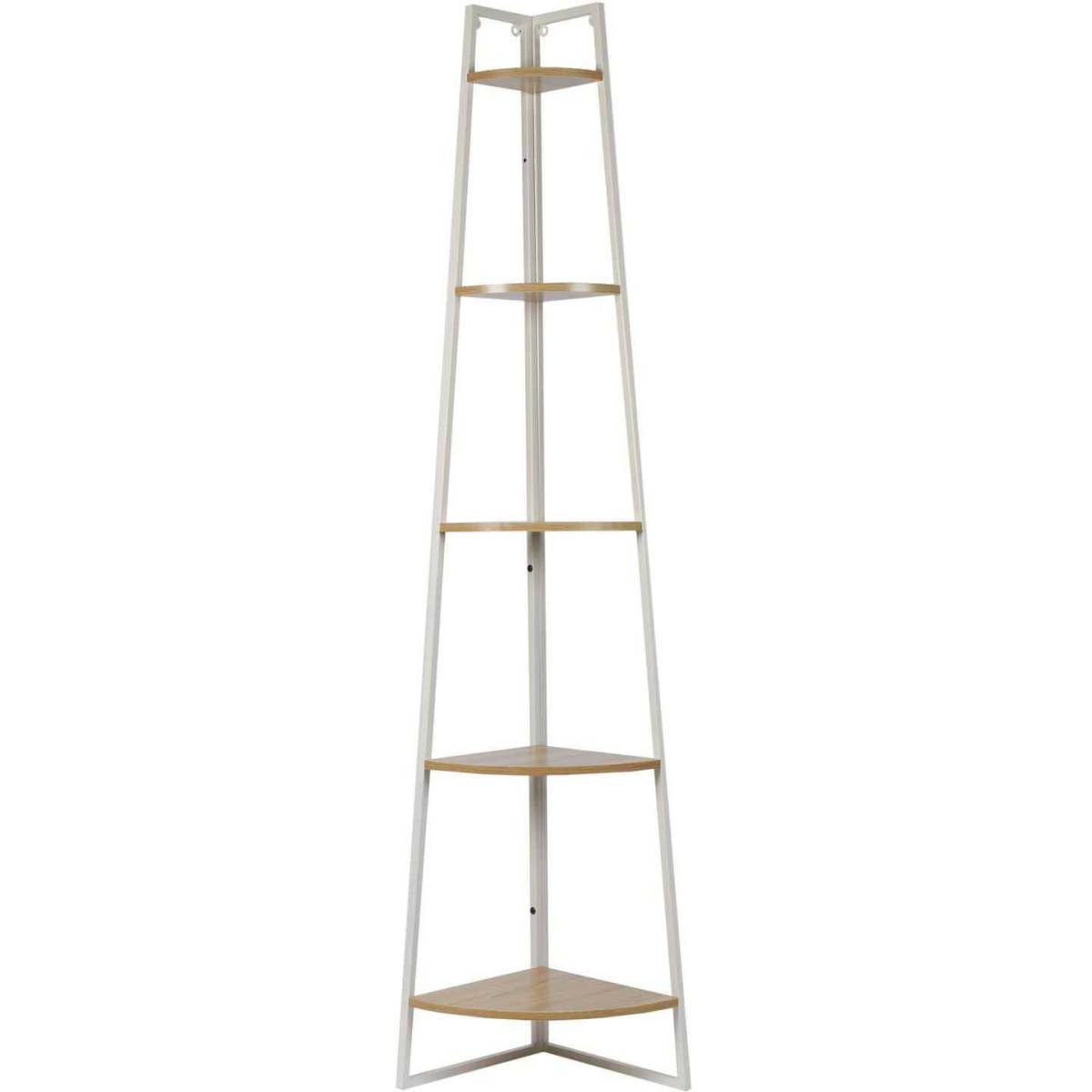 The Home Deco Factory - Etagère d'angle 5 niveaux en bois et métal - Image 1