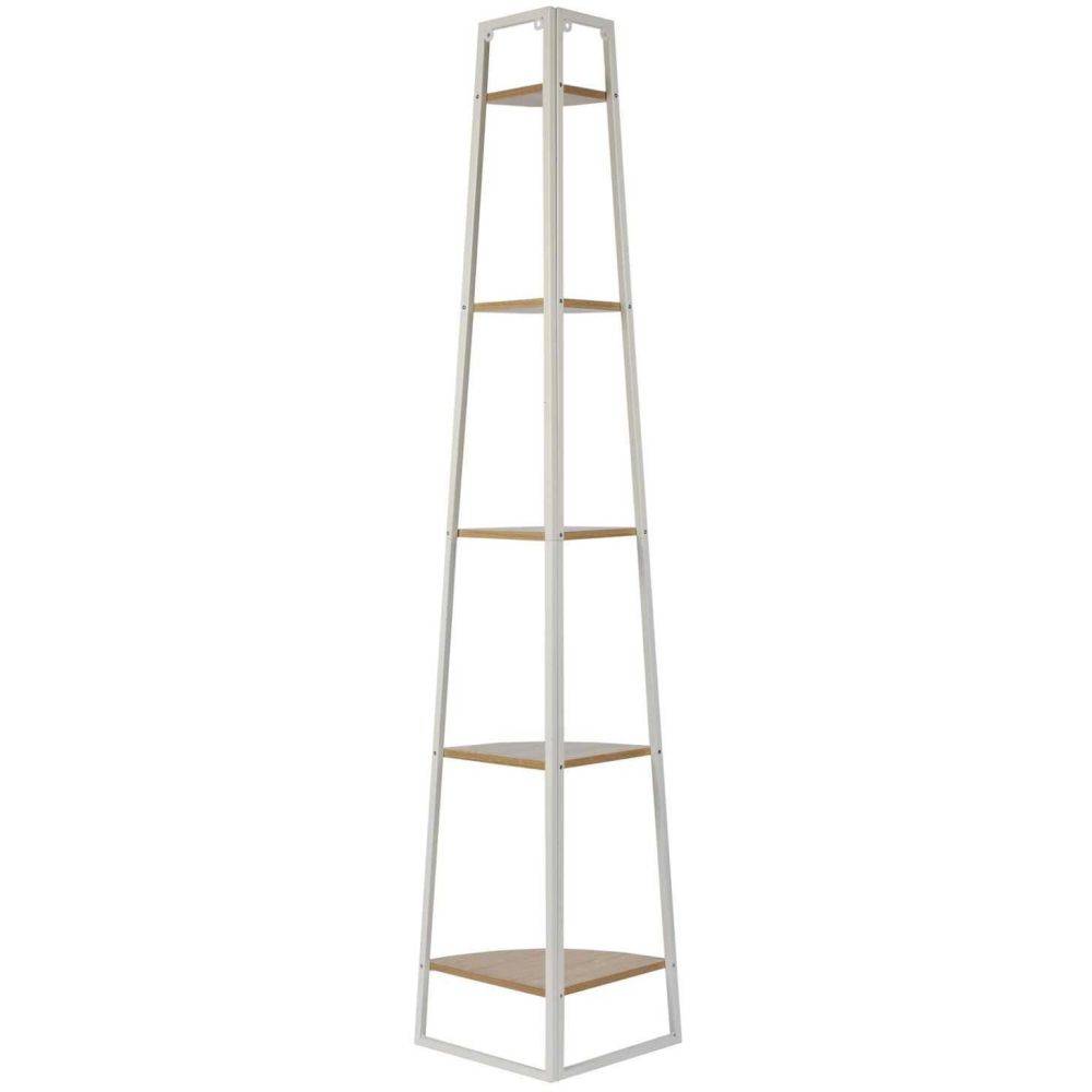 The Home Deco Factory - Etagère d'angle 5 niveaux en bois et métal - Image 3