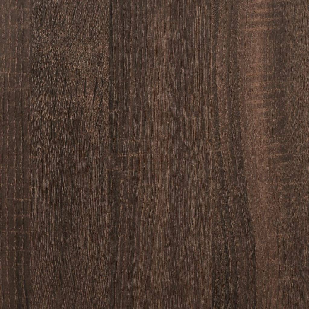 Manteau de Cheminée Effet Bois pour Salon Décoratif avec Étagère 75x20x87.5 cm Chêne Marron - ComfortXL Outdoor Living - Image 8
