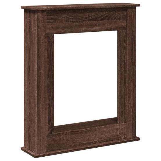 Manteau de Cheminée Effet Bois pour Salon Décoratif avec Étagère 75x20x87.5 cm Chêne Marron - ComfortXL Outdoor Living - Image 2