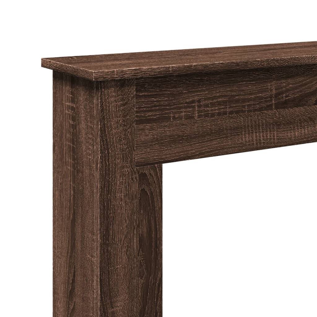Manteau de Cheminée Effet Bois pour Salon Décoratif avec Étagère 75x20x87.5 cm Chêne Marron - ComfortXL Outdoor Living - Image 7