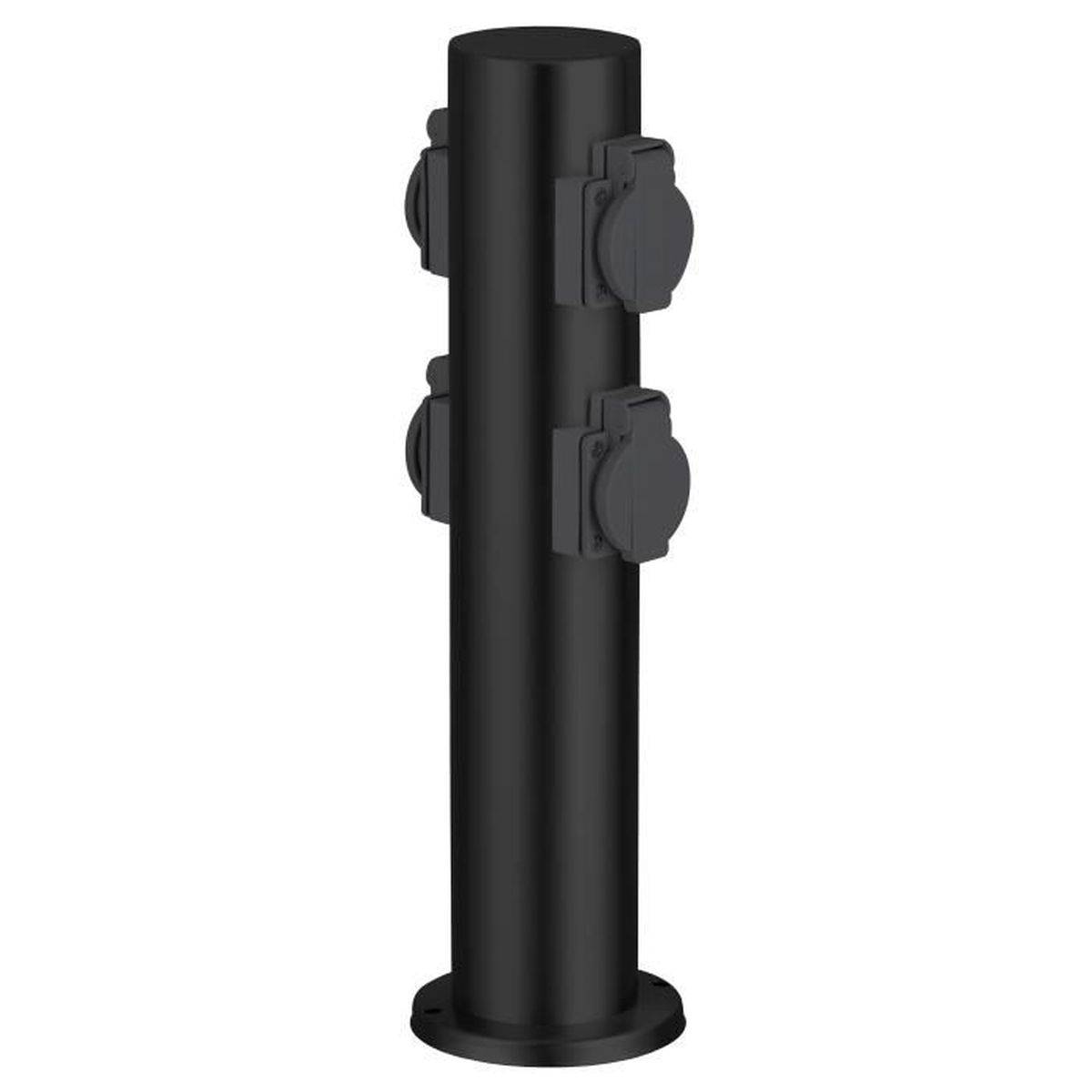 Brilliant - Borne d éclairage d extérieur Dody 4 sorties protégées E27, hauteur 40 cm, noir - BRILLIANT - Image 1