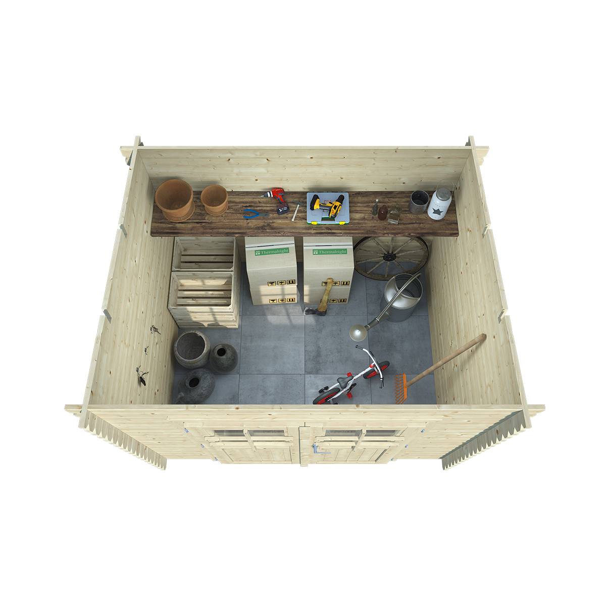 Eden Partenaire Jardin - Abri de jardin en bois mono pente de 3.91m² - Image 3