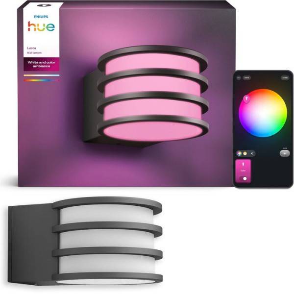 Applique murale - PHILIPS HUE - Lucca - Anthracite - A60 WCA - IP44