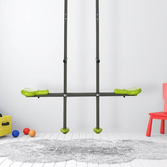 Balançoire agrès vis-à-vis pour les enfants en acier et plastique pour portique - 3 à 6 ans 97,5 x 23 x 170 cm - Image 4