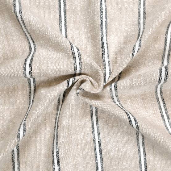 Home Maison - Housse de coussin 100% coton rayures rustiques LOURMARIN - HOME MAISON - Coton - Beige - Image 3
