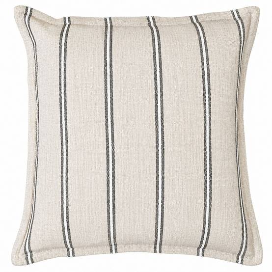 Home Maison - Housse de coussin 100% coton rayures rustiques LOURMARIN - HOME MAISON - Coton - Beige - Image 1