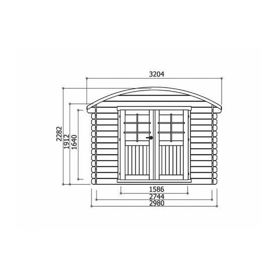 Maisonnette de Jardin Dainville en Bois Solide avec Toit Arrondi - Image 2