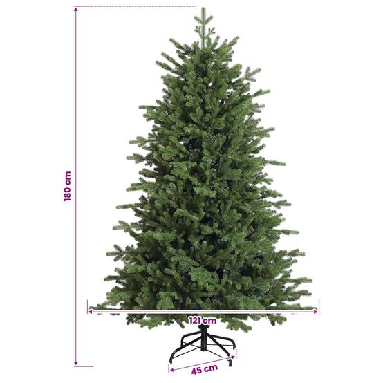 Vidaxl - Sapin de Noël artificiel avec boules 180 cm 300 LED Blanc chaud vidaXL 3466699 - Image 3