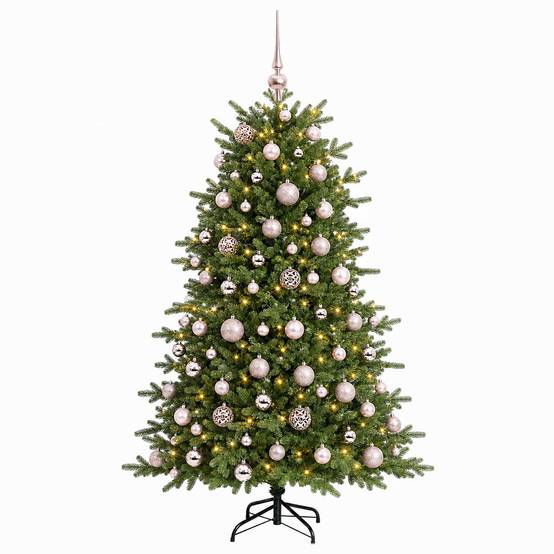 Vidaxl - Sapin de Noël artificiel avec boules 180 cm 300 LED Blanc chaud vidaXL 3466699 - Image 5