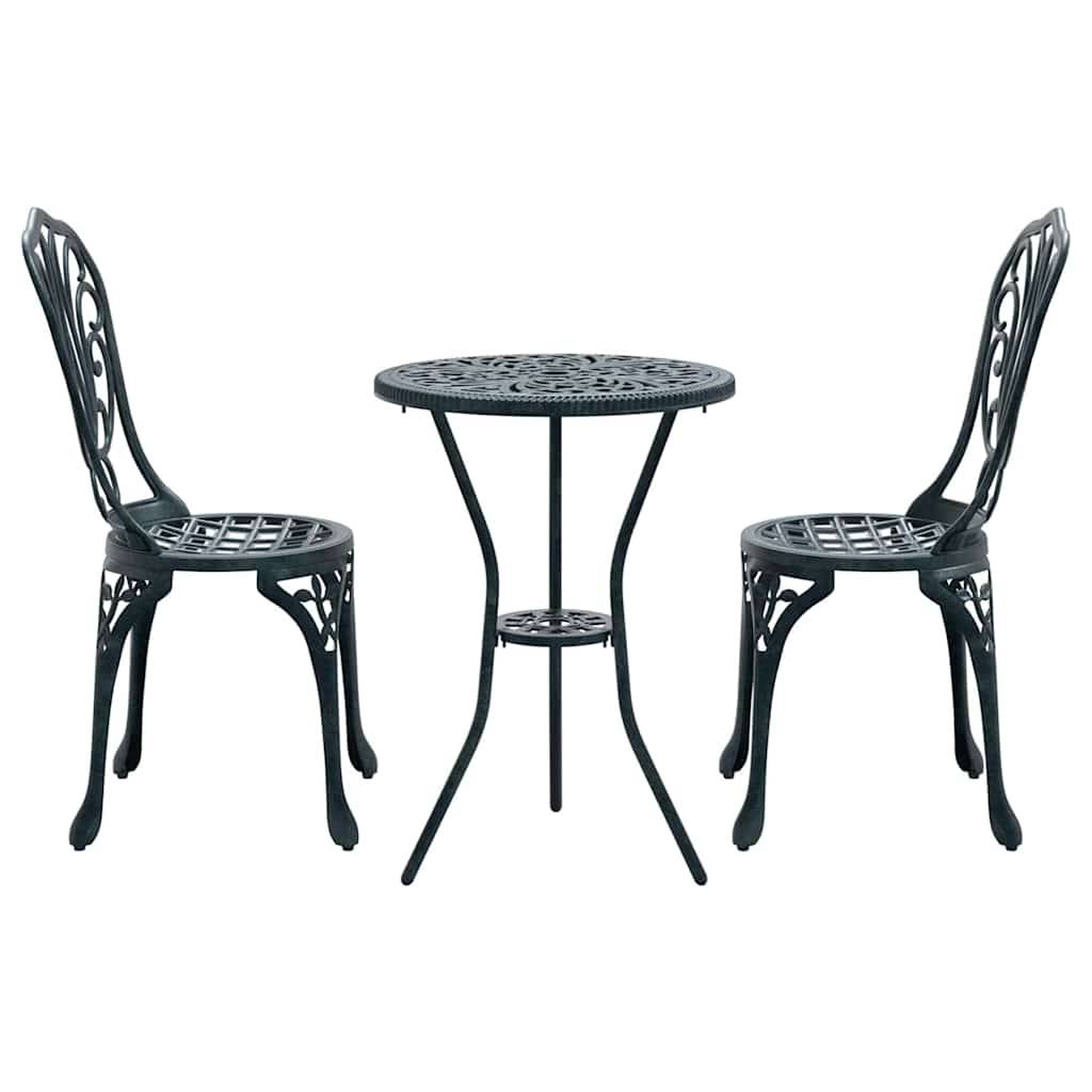 Vidaxl - Ensemble bistro de jardin 3 pcs-Salons de jardin Vert Aluminium 451925 - Image 6