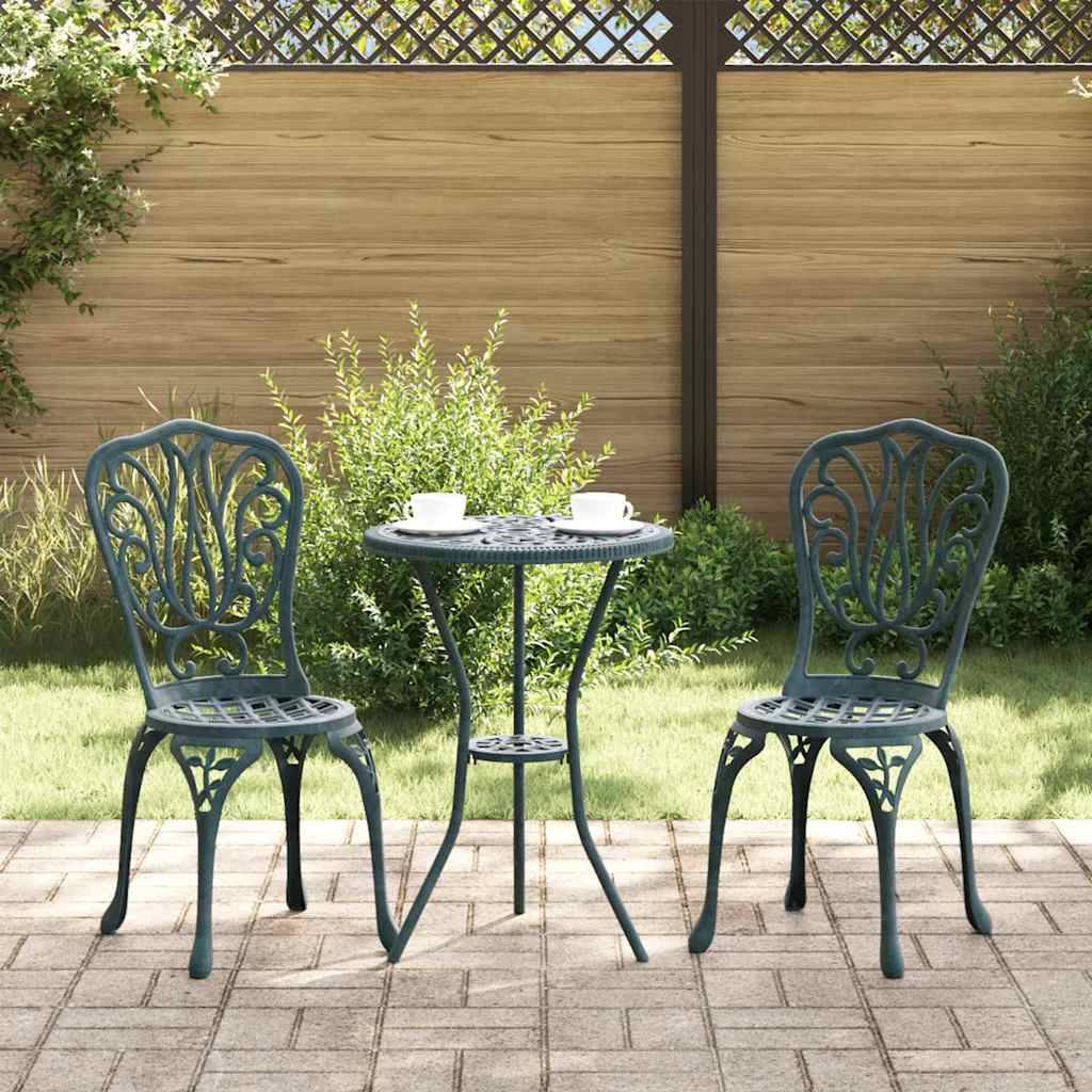 Vidaxl - Ensemble bistro de jardin 3 pcs-Salons de jardin Vert Aluminium 451925 - Image 1