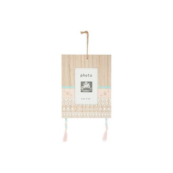 Cadre Photo A Suspendre "Houppe" 10x15cm Naturel - Image 1