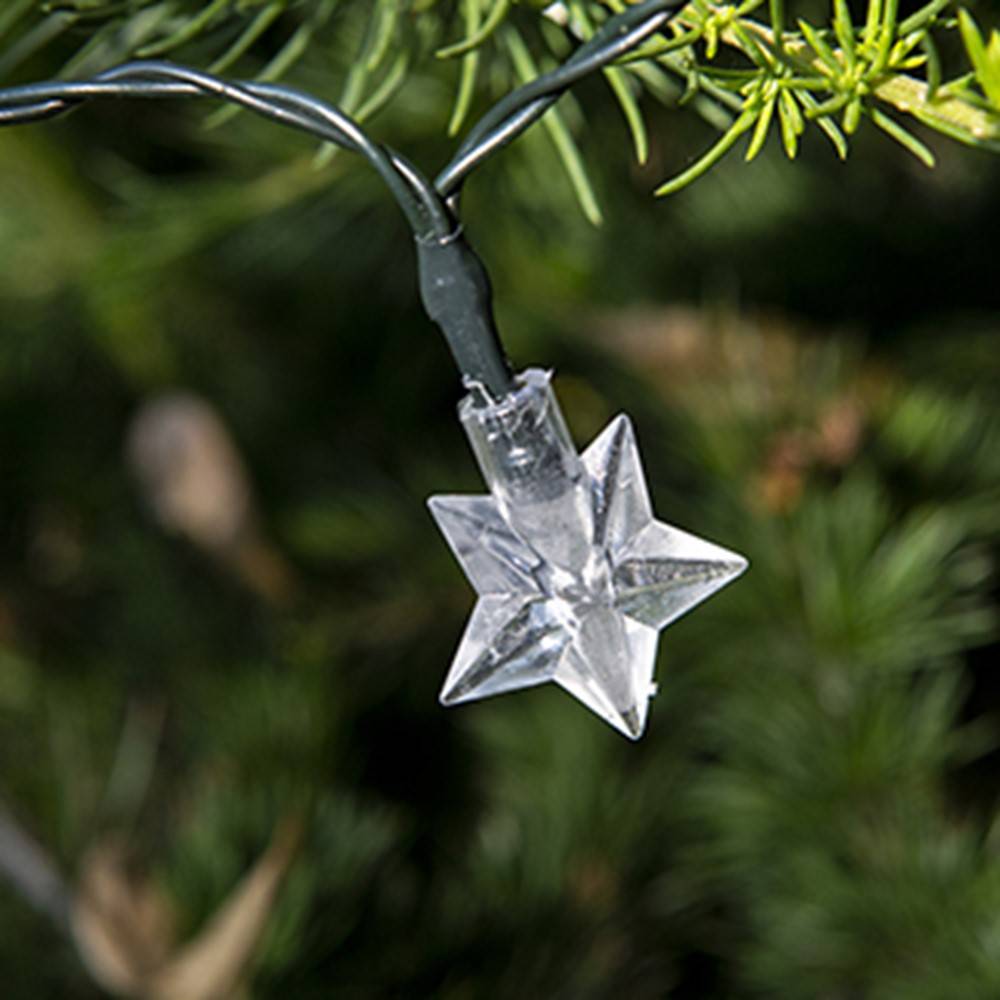 Guirlande solaire à LED forme "étoiles" 4 mètres Transparent - Image 4