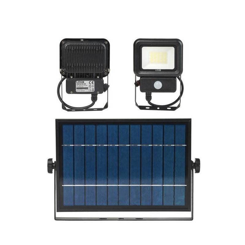 Projecteur led solaire 20W 1400 lumens détecteur de mouvement LED blanc froid 6500k extérieur IP65 professionnel - Image 4
