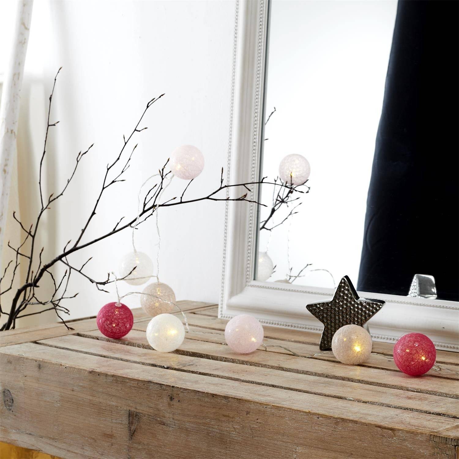 Entrepotbrico - GUIRLANDE BOULE ROSE 10 LED D6CM 1M92 M12 - Image 5