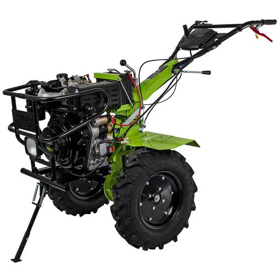 Motoculteur thermique diesel 12CV 4T Transmission directe Fraises et Butteur double VITO - Image 1