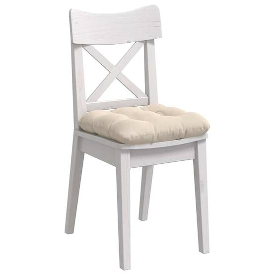 Lot de 4 Coussins de Siège Microfibre Antitache Déhoussable pour Salle à Manger Beige 40x40 cm – ComfortXL Outdoor Living - Image 3
