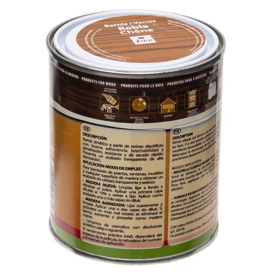 Vernis synthétique chêne brillant 375ml - Image 2