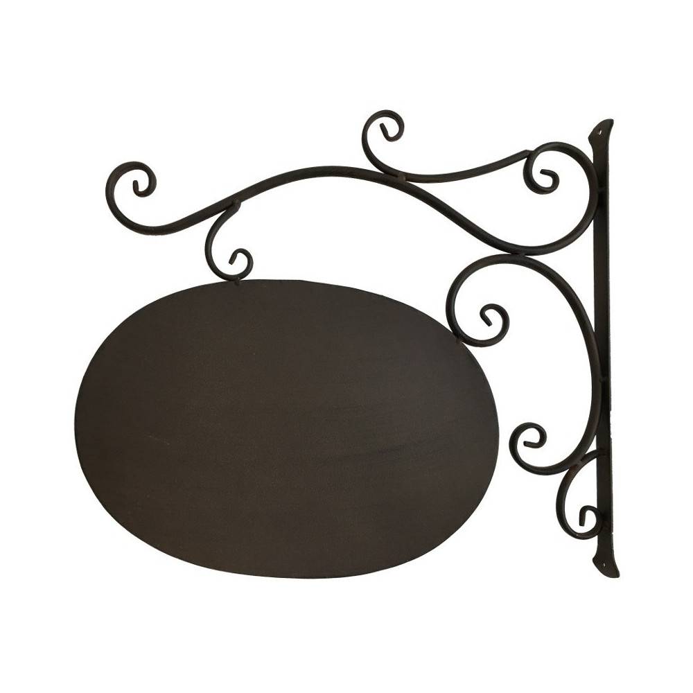 Enseigne plaque de porte écritoire mural jardin métal marron 50x39.5cm Chemin de campagne - Image 1
