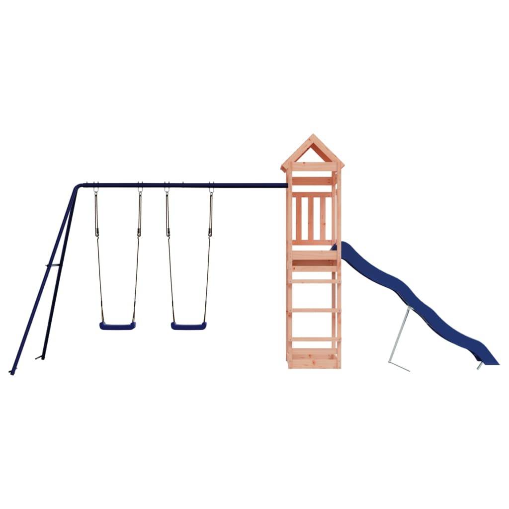 Helloshop26 - Aire de jeux d'extérieur balançoires toboggan portiques robuste jeux jardin 492 x 185 x 238 cm bois massif de douglas - Image 2