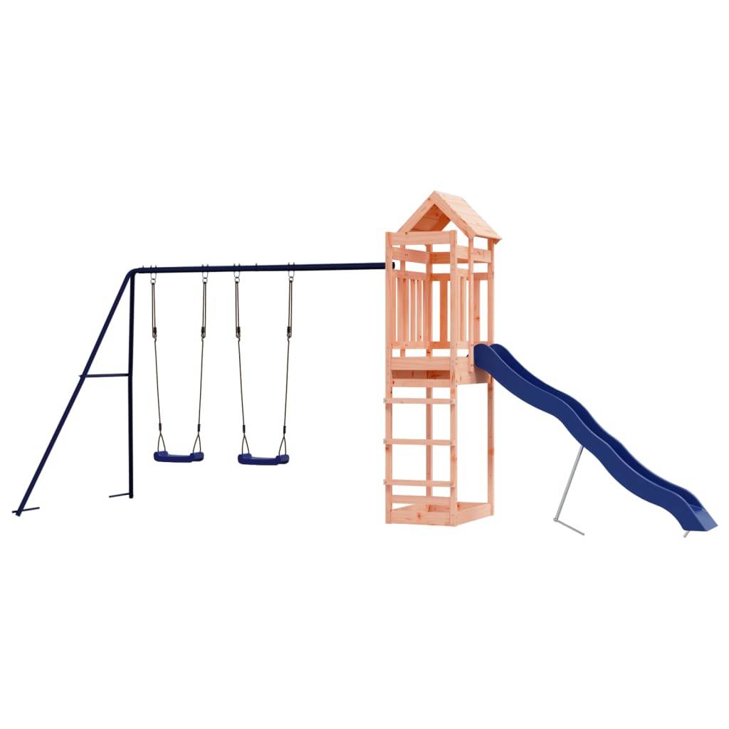 Helloshop26 - Aire de jeux d'extérieur balançoires toboggan portiques robuste jeux jardin 492 x 185 x 238 cm bois massif de douglas - Image 3