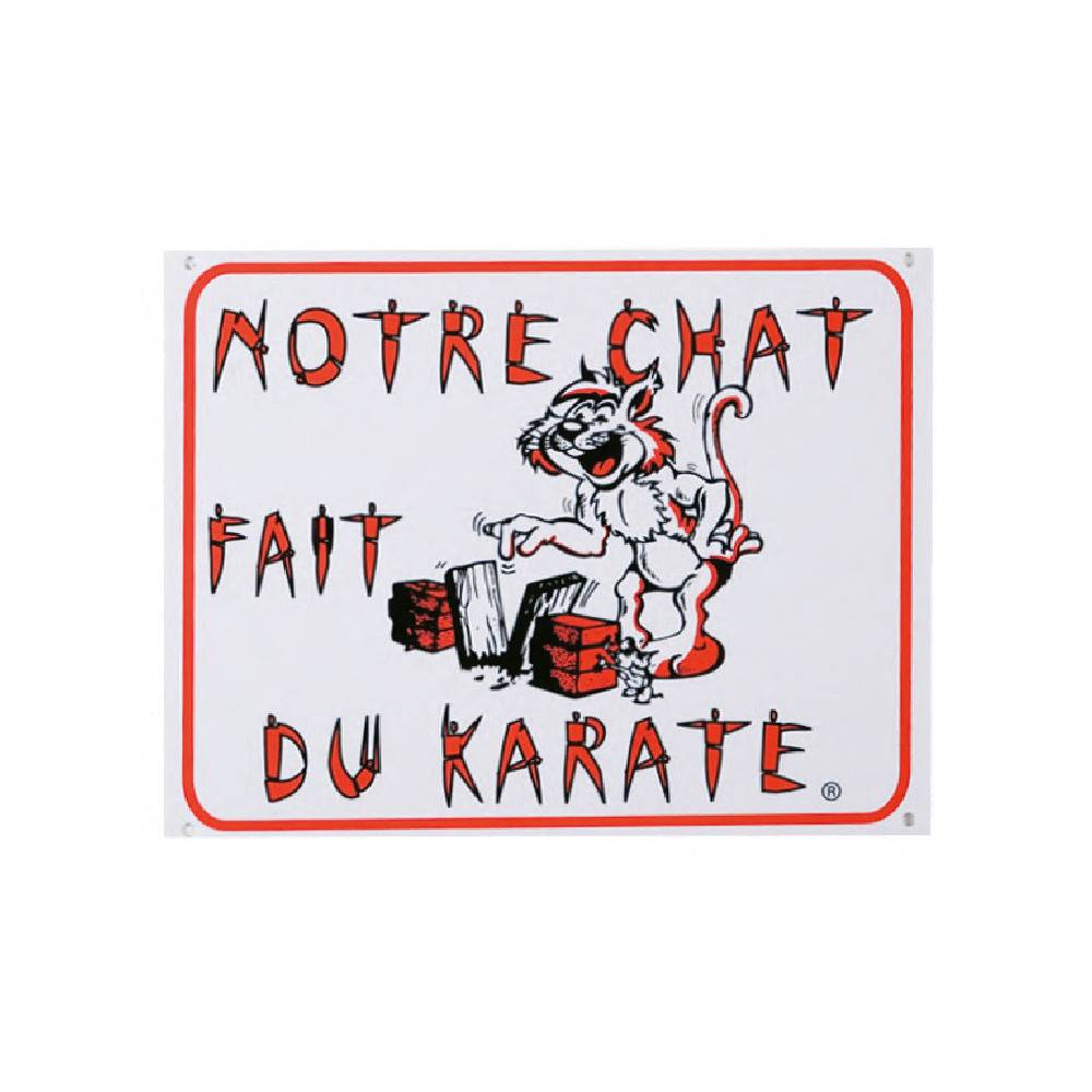 Animallparadise - Panneau portail chat karaté. chat.