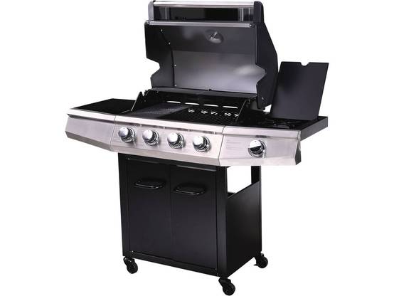 Barbecue Gaz "bingo 5" - 5 Brûleurs Dont 1 Latéral - 15.2kw + Housse Protection - Noir -habitat Et Jardin - Image 3