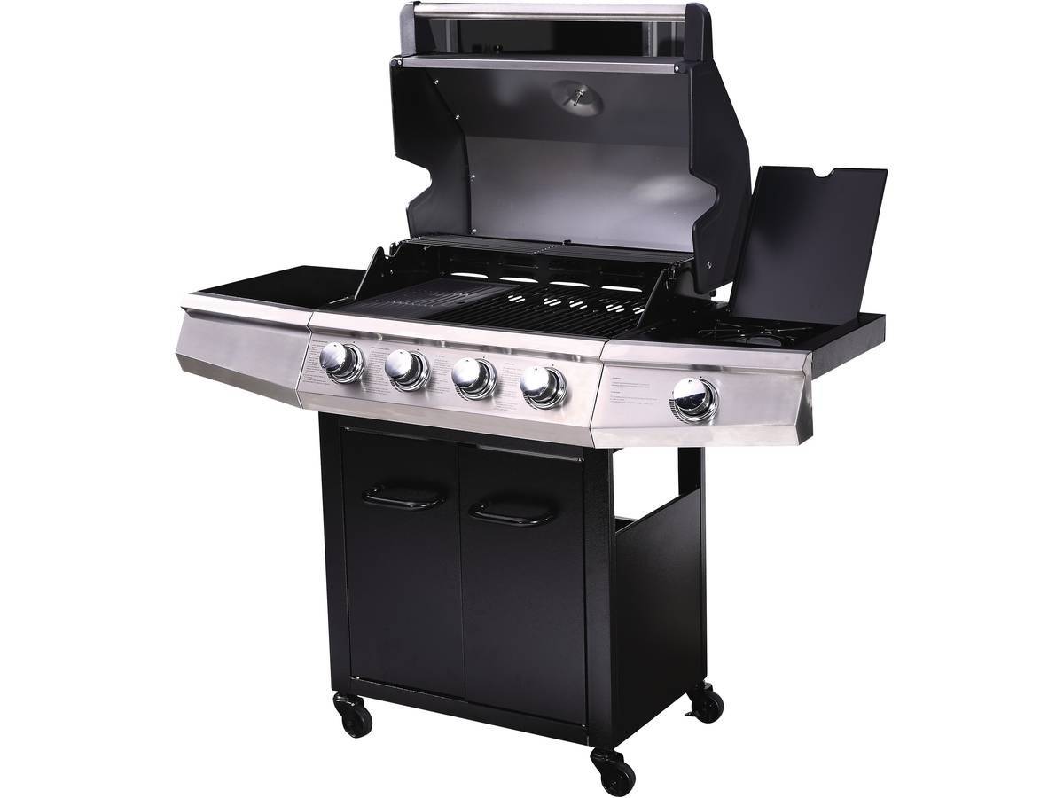 Habitat Et Jardin - Barbecue Gaz "bingo 5" - 5 Brûleurs Dont 1 Latéral - 15.2kw + Housse Protection - Noir -habitat Et Jardin - Image 3