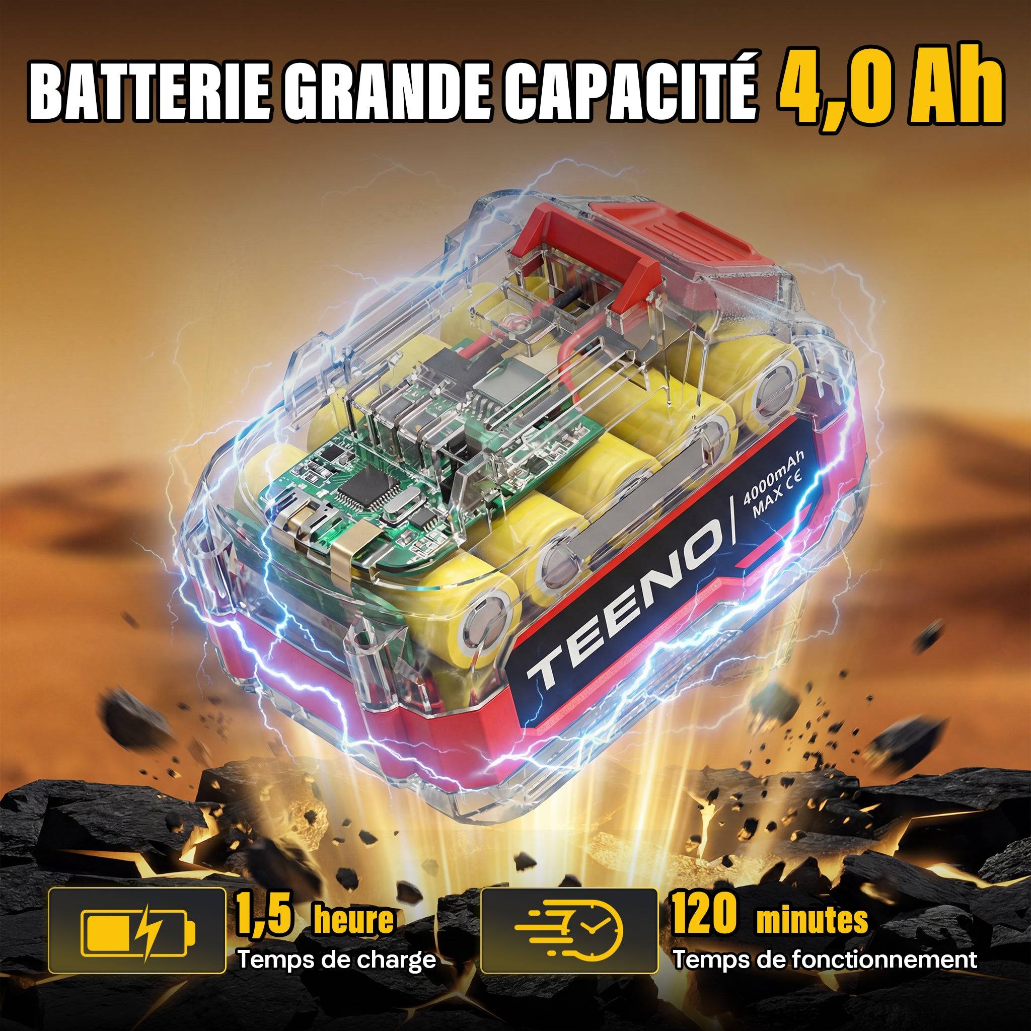 Taille-Haies sur Batterie 20V, 1 Batterie 4000mAh, Lame 52cm, Coupe 16mm, Idéal pour Jardin, Haies, Arbustes et Buissons - Image 6