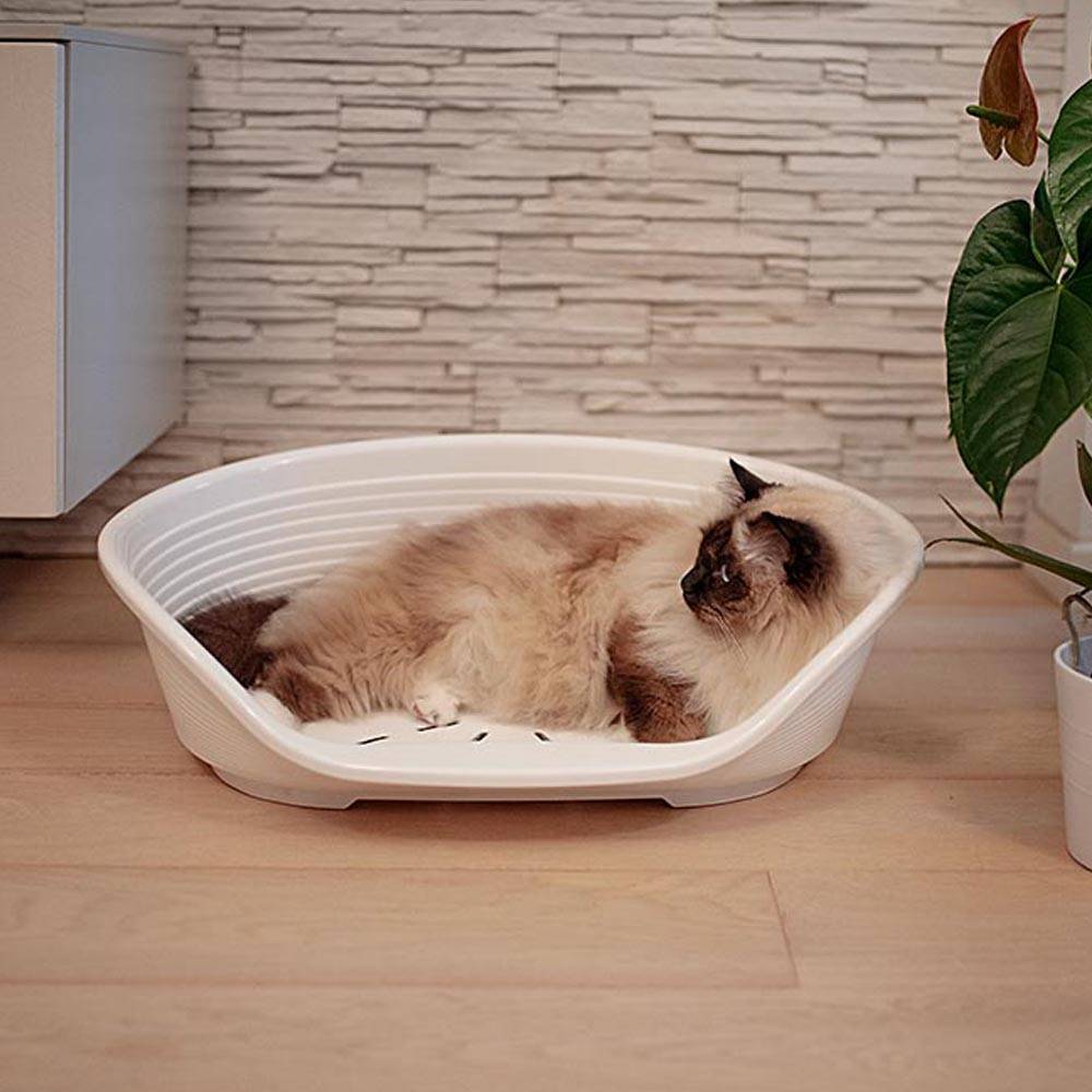 Ferplast - FERPLAST - Panier Chien Panier Chat - Lit pour Chien en Plastique Small - 100% Plastique Recyclé - Lit pou Chat Lavable - Respirant Antidérapant - - Image 4