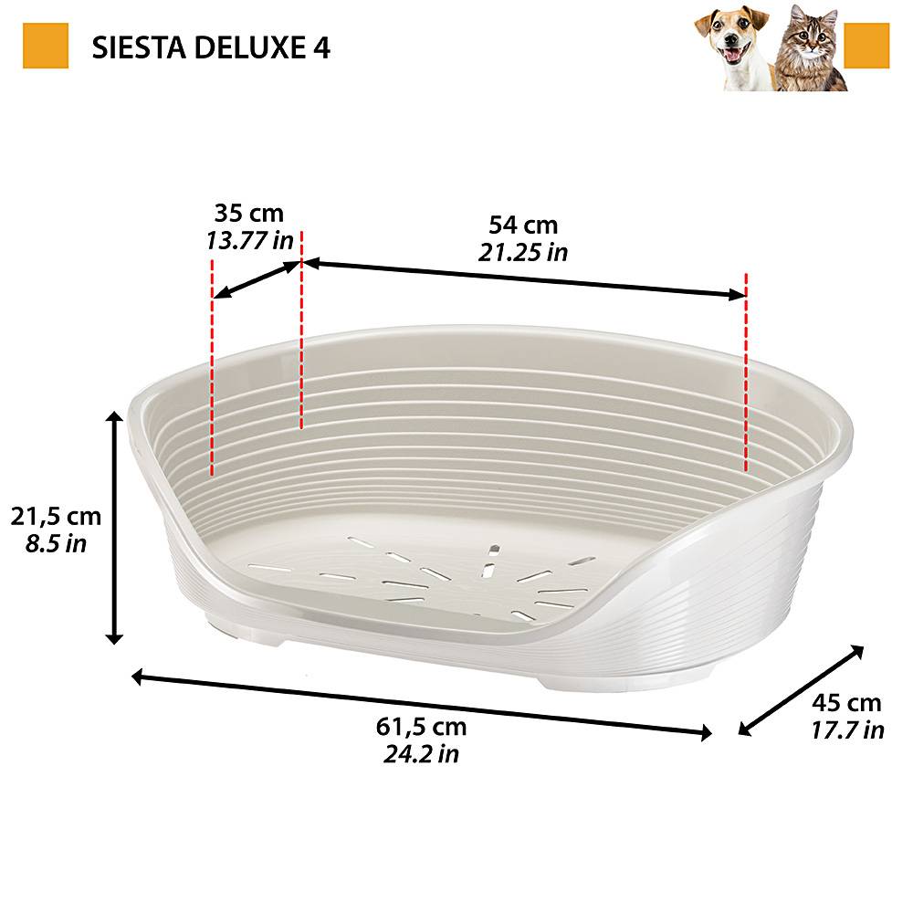 Ferplast - FERPLAST - Panier Chien Panier Chat  - Lit pour Chien en Plastique Small - 100% Plastique Recyclé - Lit pou Chat Lavable - Respirant  Antidérapant - - Image 2