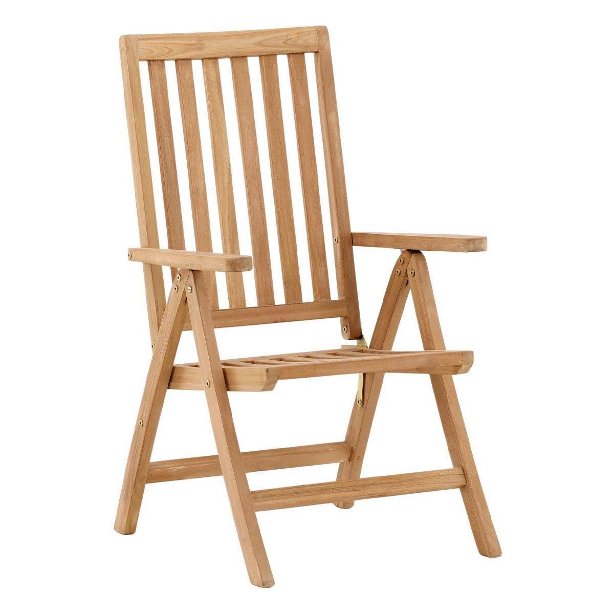 Paris Prix - Chaise de Jardin en Teck "Kenya" 105cm Naturel - Image 1