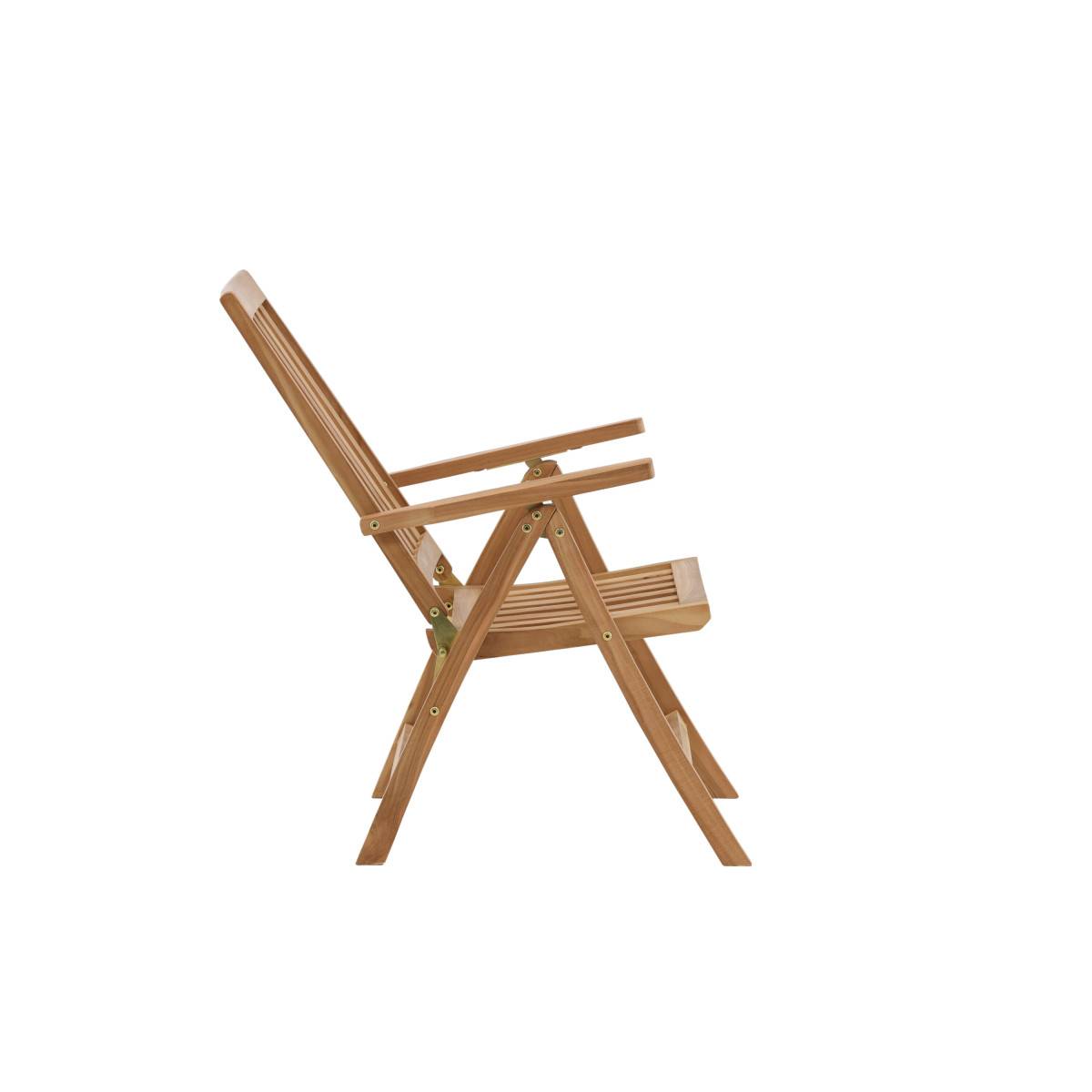 Paris Prix - Chaise de Jardin en Teck "Kenya" 105cm Naturel - Image 6
