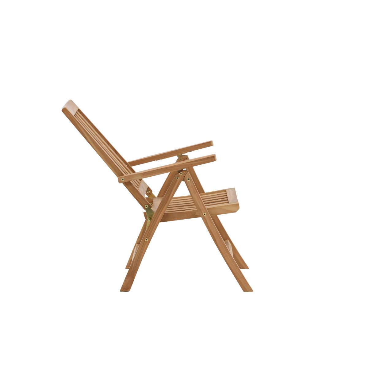 Paris Prix - Chaise de Jardin en Teck "Kenya" 105cm Naturel - Image 7