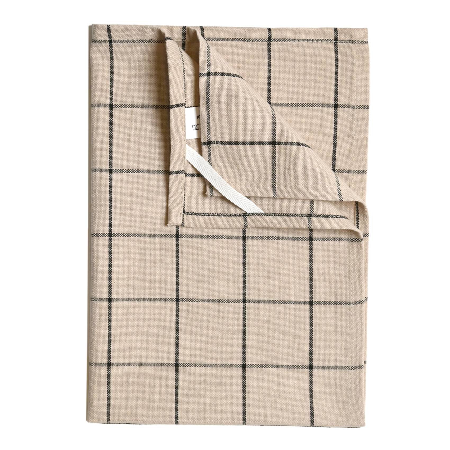 Home Maison - Torchon de cuisine en coton à motif carreaux - HOME MAISON - Coton - Beige - Image 1