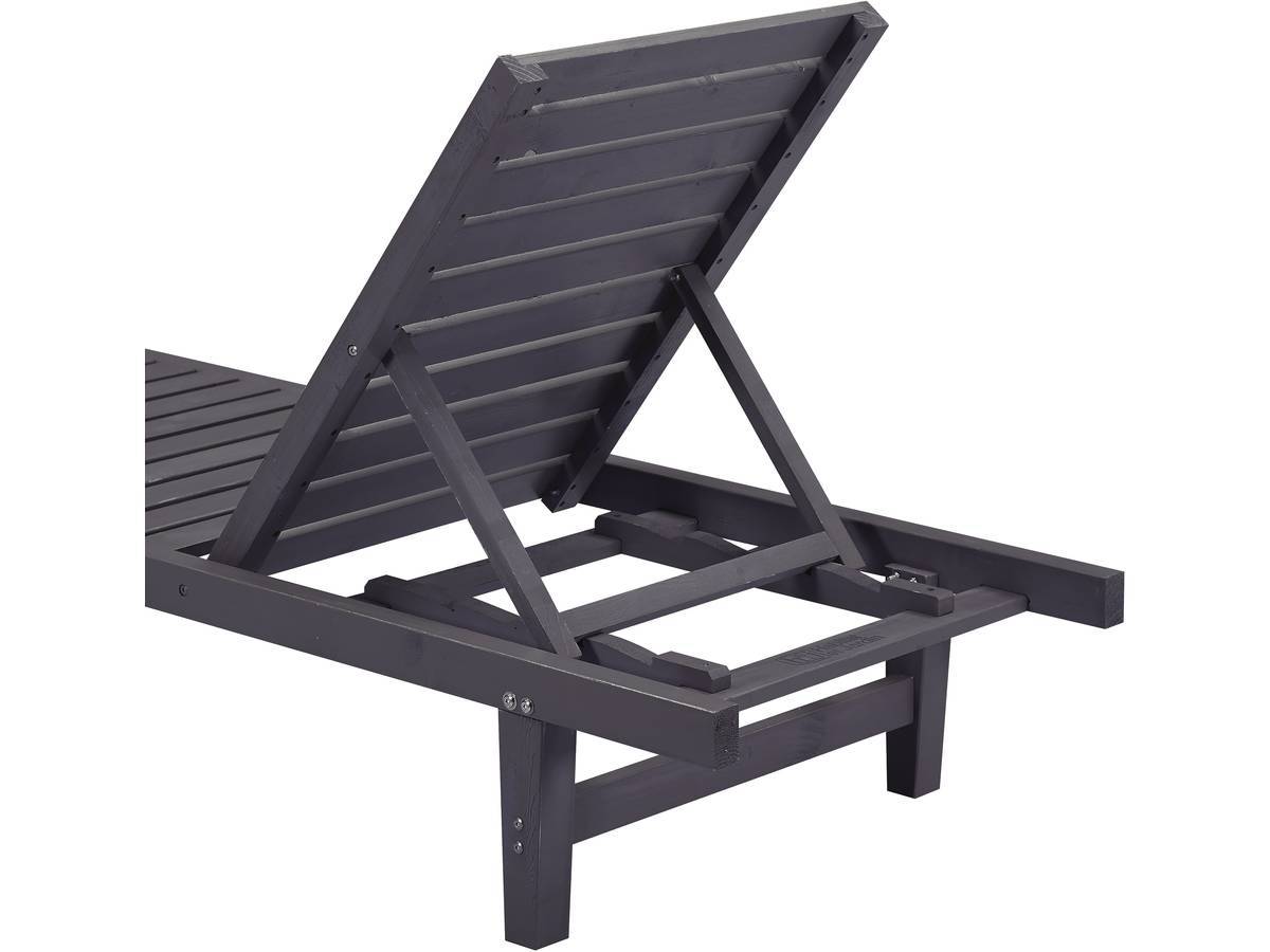 Habitat Et Jardin - Lot De 2 Bains De Soleil En Bois "rawai" - Gris -habitat Et Jardin - Image 3
